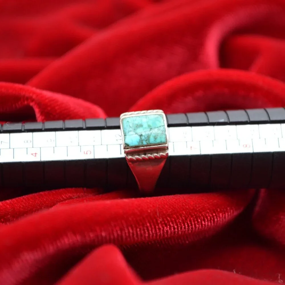 Vintage Sterling Silver Turquoise Ring Size 6 – Southwest‎ Boho Style